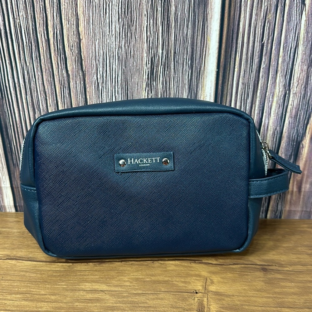 New Hackett Turkish Airlines  Toiletries Bag Navy Blue Amenities Dop Kit